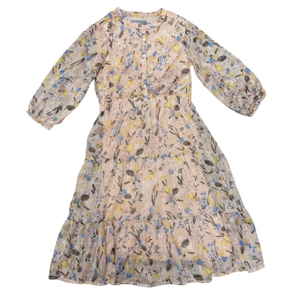 Creamie Midi Dress Pink Floral - Picture 1 of 2